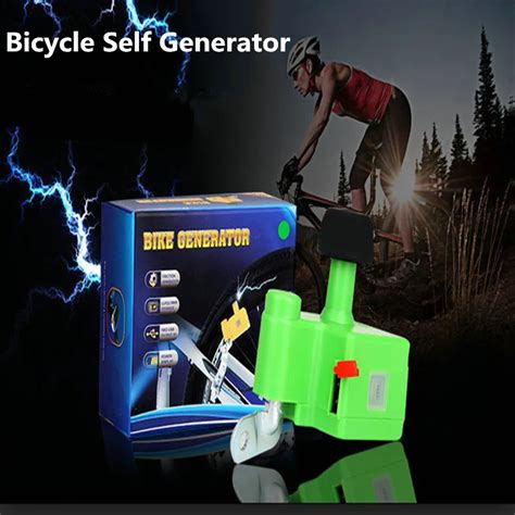 XC USHIO Bicycle Self Generator Mobile Dynamo Bicycle Bike Dynamo 5V 1A Output Built in 1000mAh ...