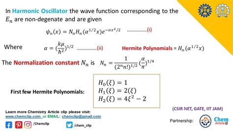 Harmonic Oscillator wave function| Quantum Chemistry part-3 - ChemClip ...