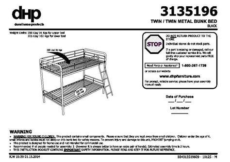 Bunk Bed assembly Instructions Pdf | AdinaPorter