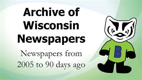 Archive of Wisconsin Newspapers - YouTube