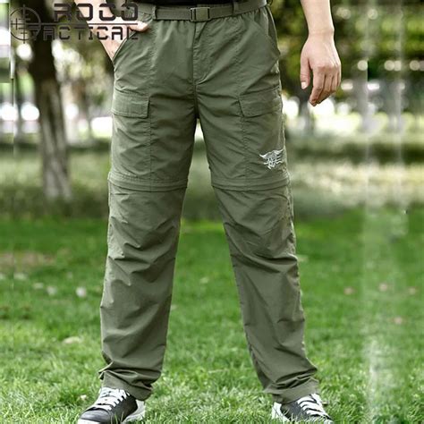 Mens Fast Dry Zip Off Hiking Pants Breathable US Navy Seals Tactical ...