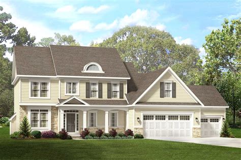 Handsome Colonial House Plan with 3-Car Garage - 790043GLV | Architectural Designs - House Plans