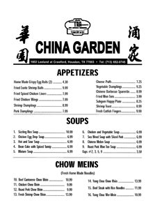 China Garden Houston - A Houston original since 1969