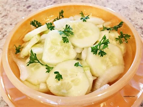 Marinated Cucumbers with Vinegar - My Turn for Us