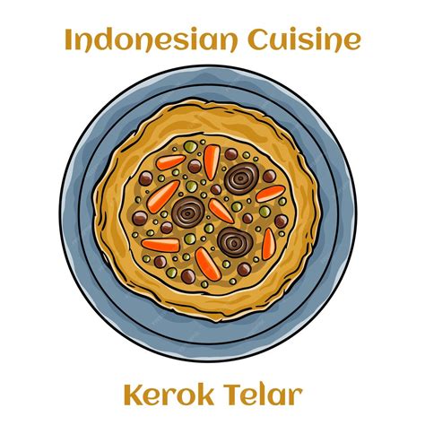 Premium Vector | Kerak Telor Traditional food from Betawi Jakarta ...