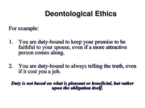 Deontological Ethics