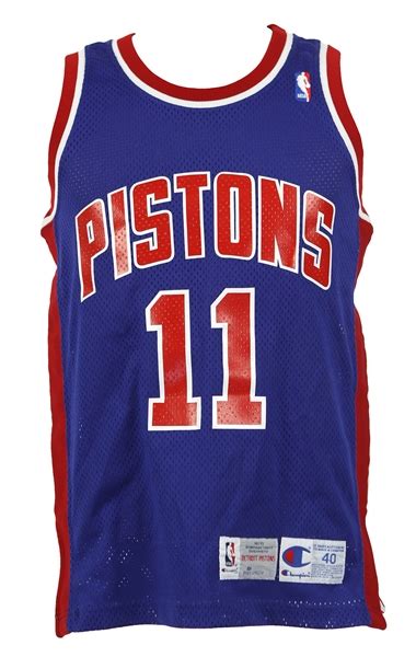 Lot Detail - 1992-93 Isiah Thomas Detroit Pistons Road Jersey (MEARS LOA)