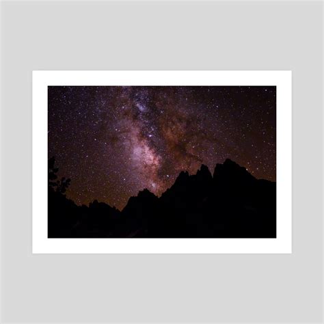 Milky Way Mountains - Photography Fine Art Print for Sale, an art print ...