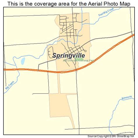 Aerial Photography Map of Springville, IA Iowa