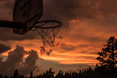 Download 4k Basketball Court And Sunset Wallpaper | Wallpapers.com