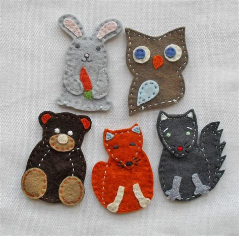 Forest Animals Finger Puppets Felt Animals Felt Puppets - Etsy