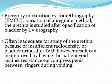 Antegrade & retrograde urethrogram