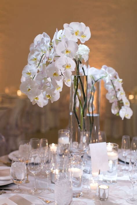 White Orchid Wedding Centerpieces | Chez Chicago Wedding Venue