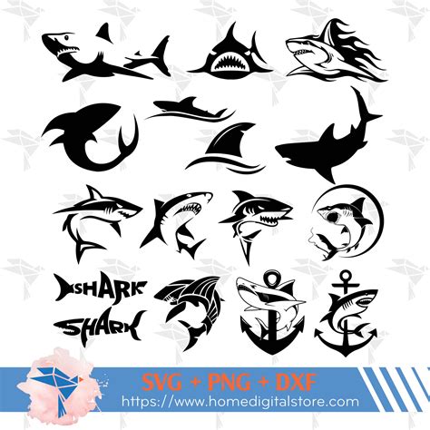 Shark Silhouette SVG, PNG, DXF