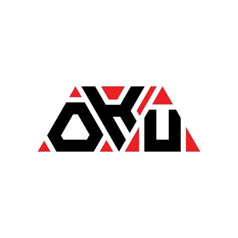 OKU triangle letter logo design with triangle shape. OKU triangle logo design monogram. OKU ...