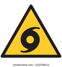 Hurricane Warning Sign Isolated On White Stock Illustration 2132708111 ...