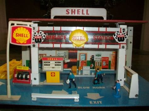 Reserved for Janine Vintage Shell Service Station Playset 1969