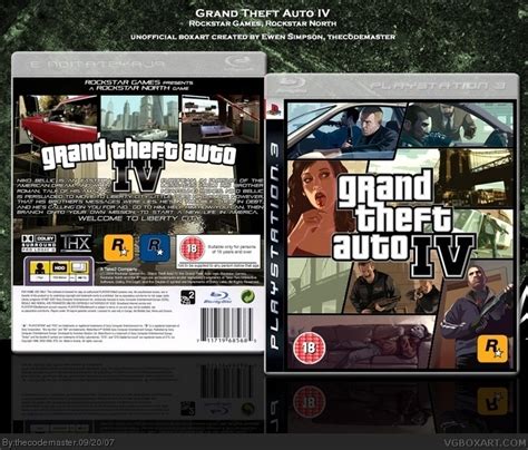 Grand Theft Auto IV PlayStation 3 Box Art Cover by thecodemaster