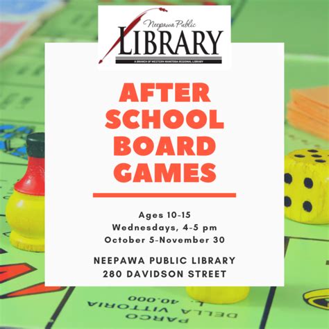 After School Board Games | Western Manitoba Regional Library