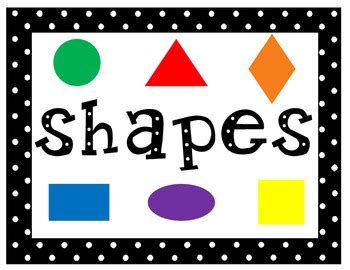 Polka Dot Shapes Sign by Sara Cooper | TPT