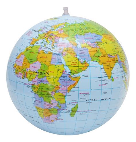 Dois Globo Terrestre Inflável Educacional 40cm Diâmetro Mapa - R$ 49,99 em Mercado Livre