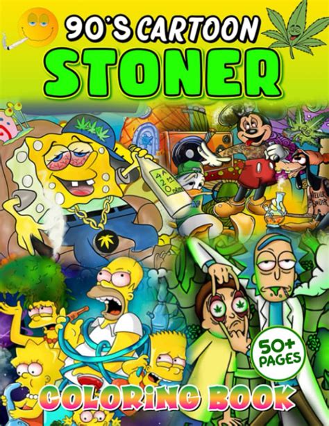 Buy 90's Cartoon Stoner Coloring Book: 90s Cartoon Stoner Coloring Book For Adults Featuring 30 ...