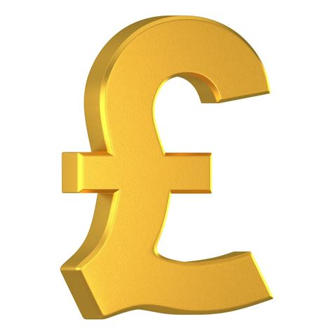 UK Pound Currency Symbol Gold 3D Model - TurboSquid 1814434