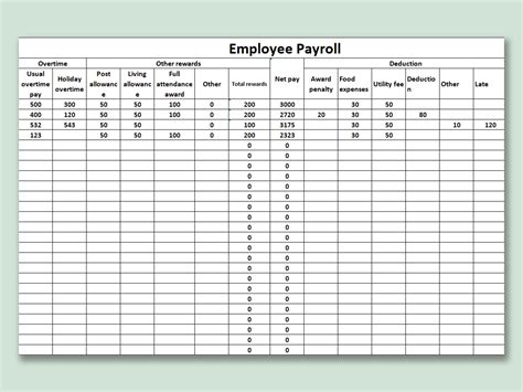 EXCEL of Employee Salary Payroll.xlsx | WPS Free Templates