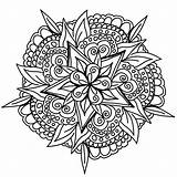 Awesome Hand drawn Mandala  Mandalas Coloring Pages For adults sketch template