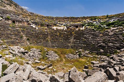 Sagalassos Historical City, Agora, Sculptures, Ruins Stock Image ...