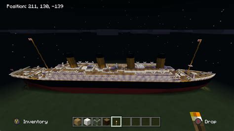 I built the RMS Titanic in Minecraft! Thanks to Richlarrousse on YouTube for the great tutorial ...