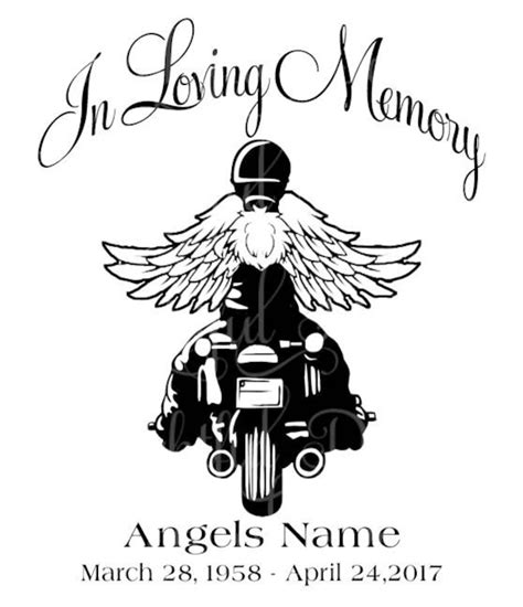 DIGITAL DOWNLOAD in Loving Memory Motorcycle Loss SVG Sticker - Etsy