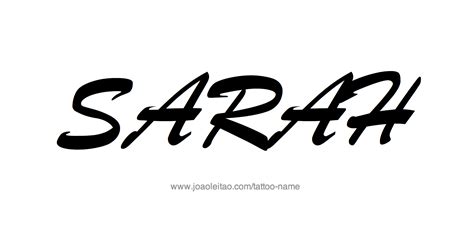 Sarah Name Tattoo Designs