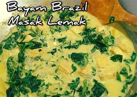 Resepi Bayam Brazil Masak Lemak yang Boleh Manjain Lidah dan Simpel - Resepi Orang Kampung