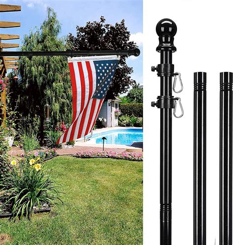 Flag Pole 6FT Black Flag Pole for House Porch Rust Stainless | Etsy