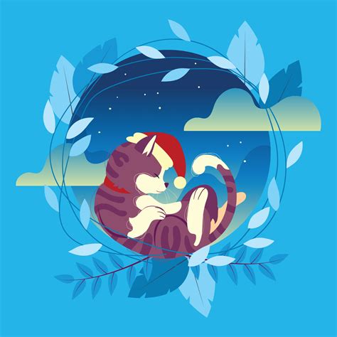 Cat With Santa Hat 4026366 Vector Art at Vecteezy