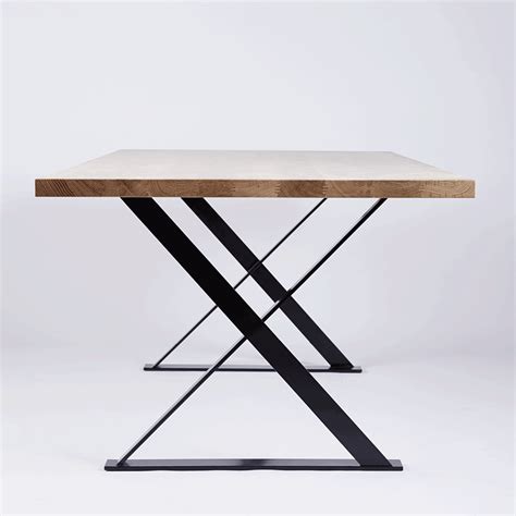 Side view of The Alexandria Dining Table. Made from Solid American White Oak Timber and Wood and ...