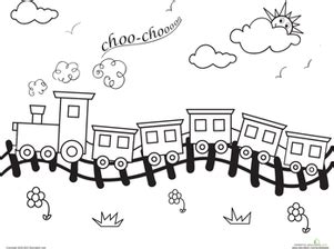 Choo Choo Train Coloring Page