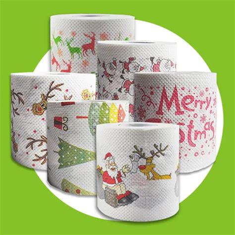 Wholesale Christmas Printing Paper Toilet Tissues Novelty Roll Toilet ...