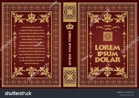 Old Book Cover Design Elements Color Stock Vector (Royalty Free ...