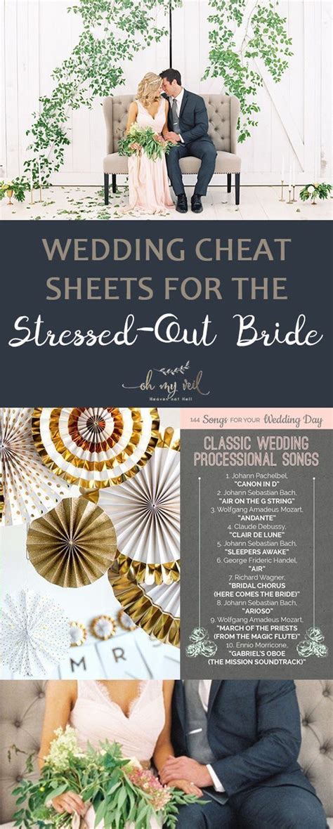 Wedding Cheat Sheets for the Stressed-Out Bride| Wedding Cheat Sheets ...