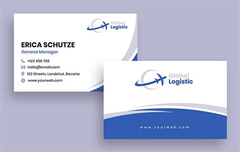 Get this Professional Global Logistics Business Card template for free