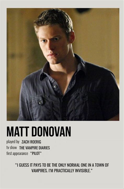 matt donovan in 2021 | Vampire diaries poster, The vampire diaries characters, Matt vampire diaries