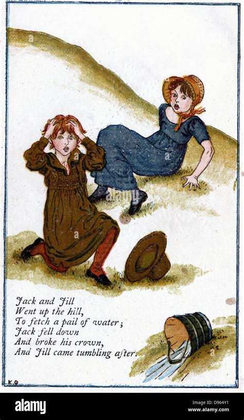 Jack and Jill went up the hill. Illustration by Kate Greenaway (1846 ...