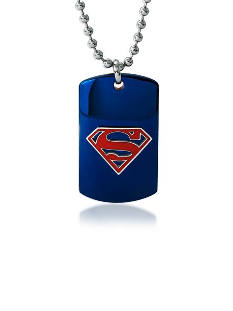 Stainless Steel Superman Dog Tag, 22" Bead Chain - Walmart.com