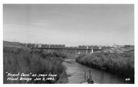 Friant Dam as seen from Friant Bridge Jan 3 1942 Fresno California ...