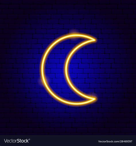 Moon neon sign Royalty Free Vector Image - VectorStock