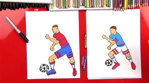 How To Draw A Realistic Soccer Player - Art For Kids Hub