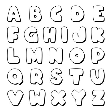 Big Bubble Letters - 10 Free PDF Printables | Printablee