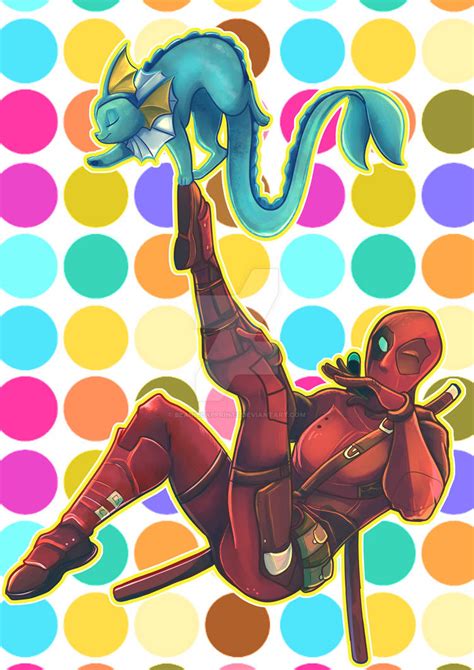 Deadpool/Pokemon Crossover Commission by BeanieCapPrints on DeviantArt